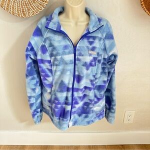 Columbia Women's Benton Springs Printed Full Zip Fleece Jacket in Purple. Large